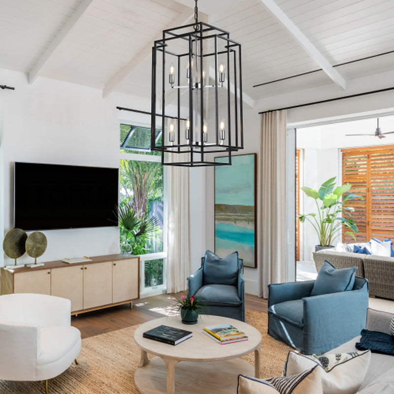 8 Lantern Tiered Chandeliers, Industrial Farmhouse Chandeliers Unavailable Platforms- Temu
