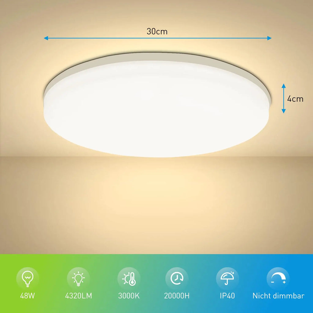 Modernity LED Ceiling Lamp Household Energy-Saving Bedroom Lamp round Suitable for Living Room and Bedroom Area LED Indoor Light