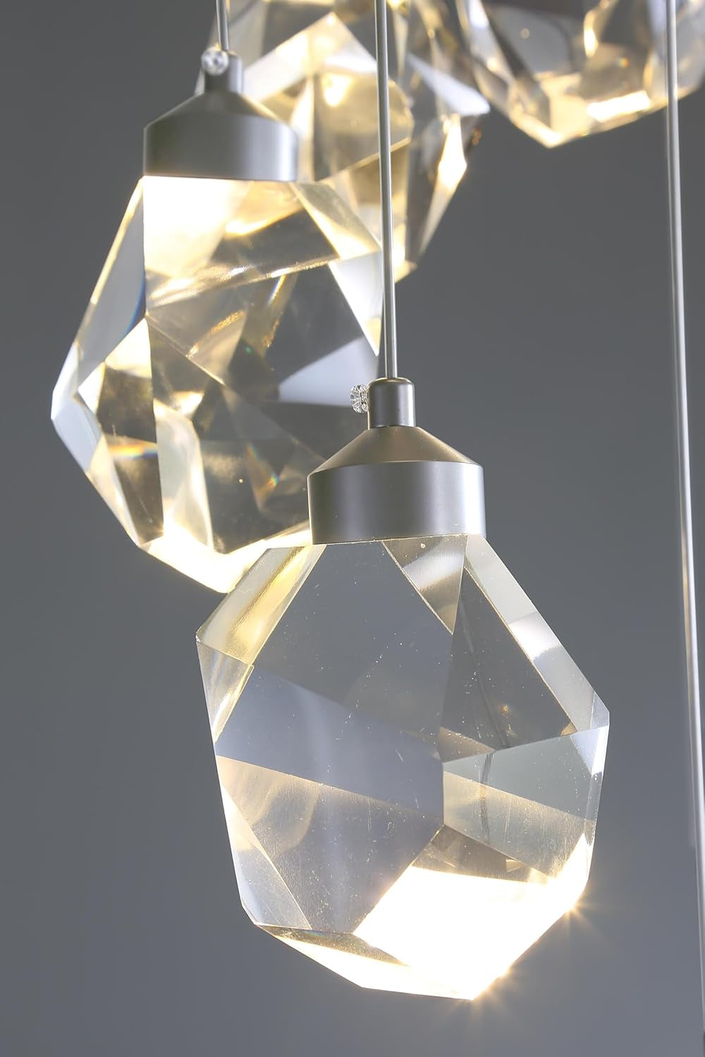 20-Light Modern Crystal Chandeliers for Staircase Foyer High Ceilings Chandeliers Long Spiral Crystal Chandeliers,K9 Crystal Drop Chandelier D28Xh135Inch